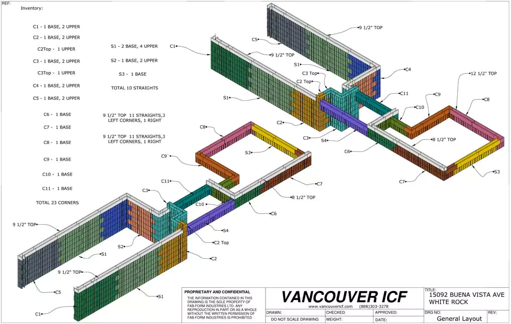 Panel layout drawing